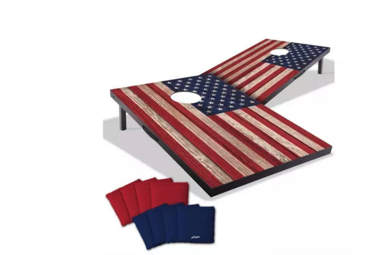 New Small Portable Cornhole set 3 FT X 2 FT WOOD PREMIUM CORNHOLE SET