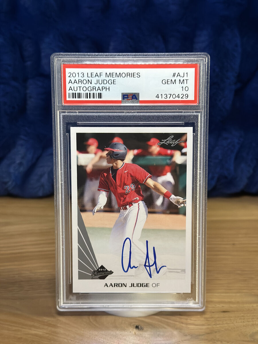 2013 LEAF MEMORIES AUTO #A-AJ1 AARON JUDGE PSA 10 AJ1 Rookie
