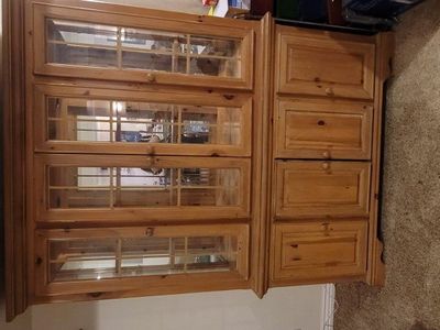 light wood hutch