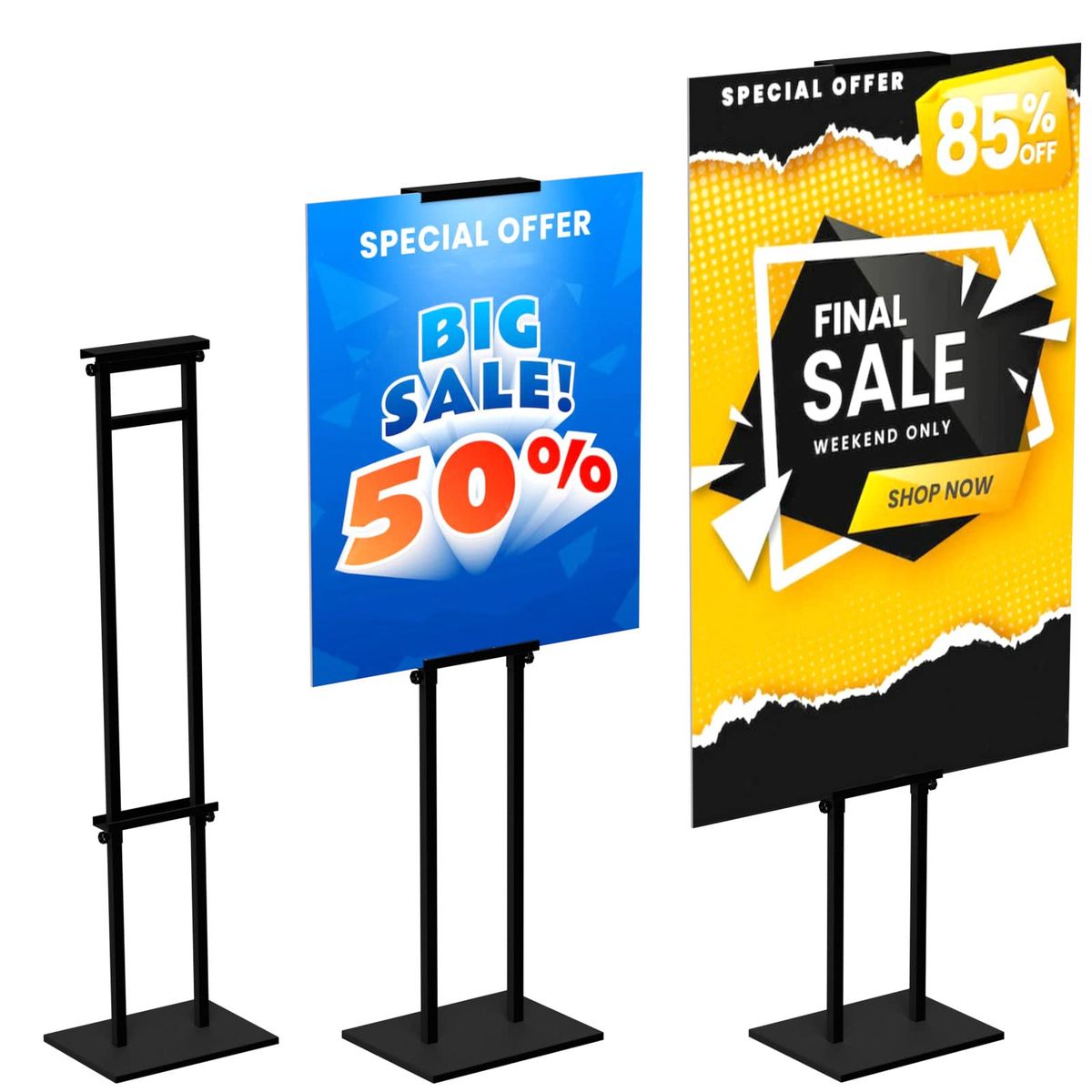 New Poster Stand for Display Pedestal Sign Stand,Adjustable Floor Standing Sign Holder,Heavy Duty