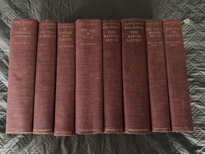 Will Durant The Story of Civilization 8 Volume Hardcover Set Simon & Schuster Vintage Books