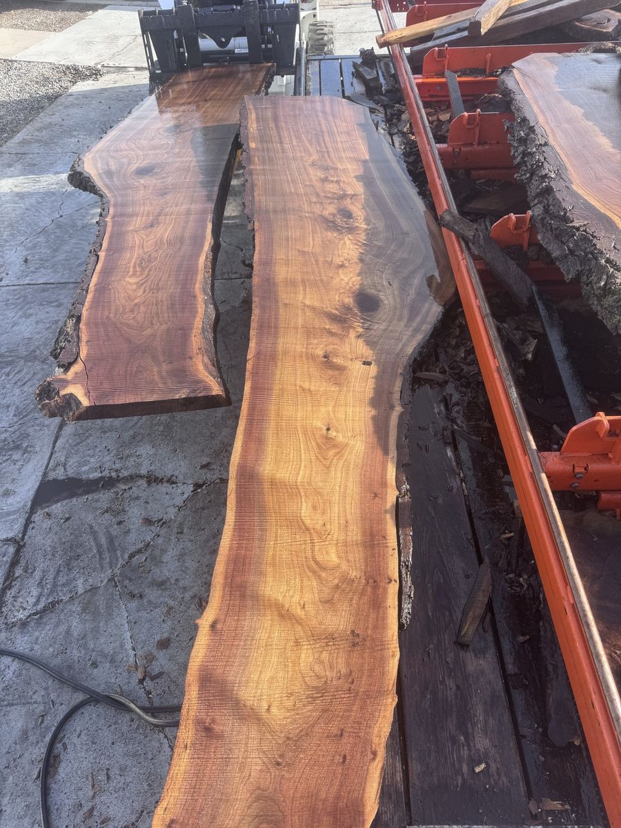 Live edge walnut slabs kiln dried.