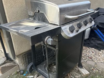 Char-Broil 4-Burner Liquid Propane Gas Grill with Side Burner - Stainless Steel