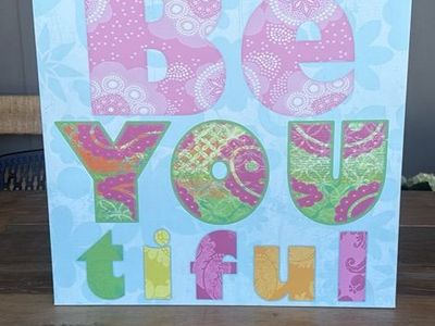 Cute girl's room canvas decor positive message