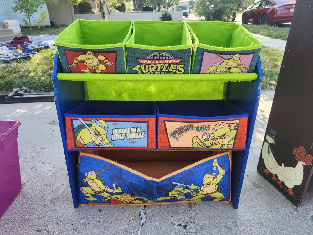 ninja turtles toy bin