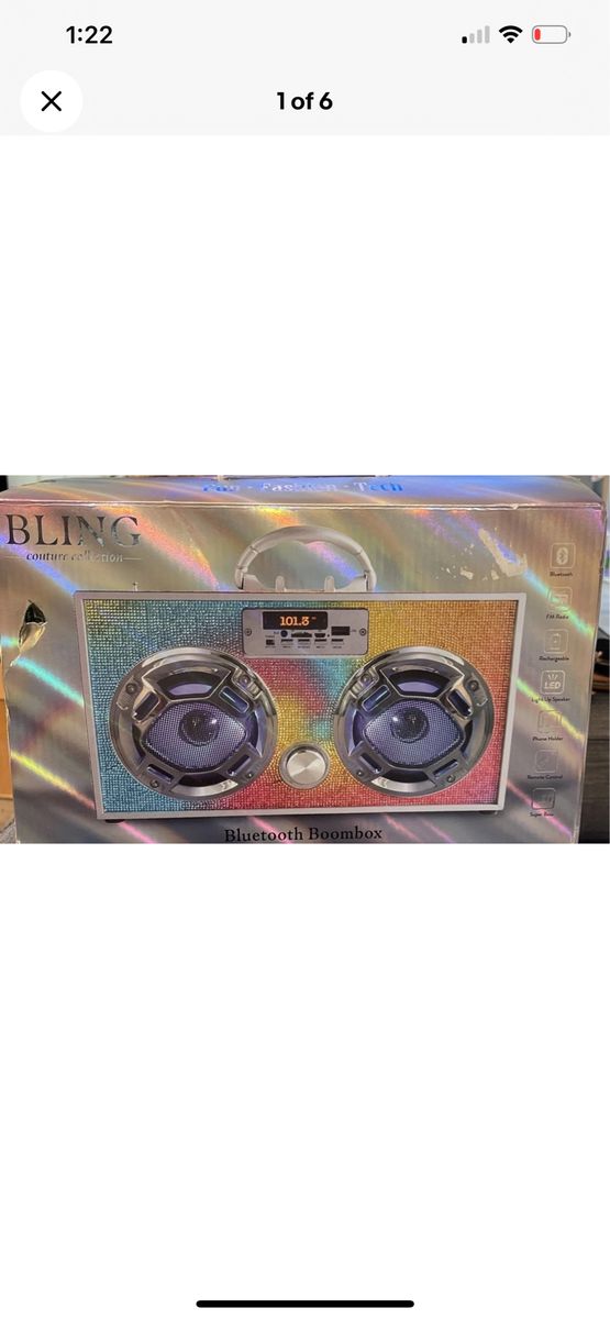 Bling  Bluetooth Boombox New