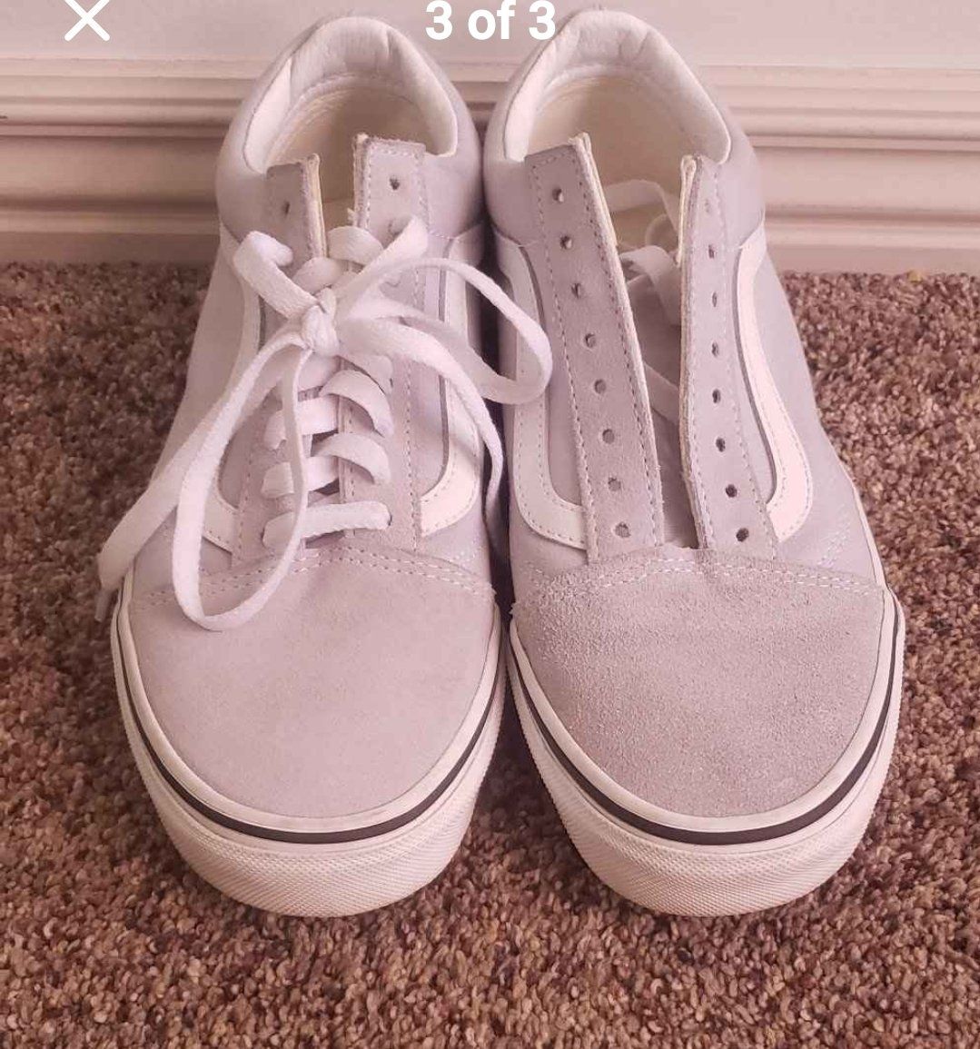 Vans Old Skool Light gray Suede/Canvas Sneakers Women's Size 8