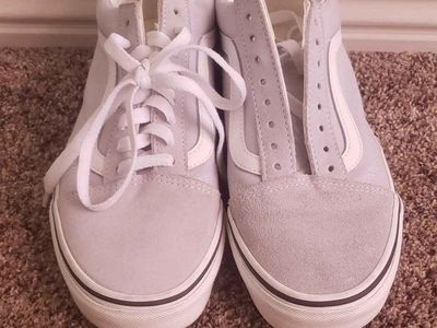 Vans Old Skool Light gray Suede/Canvas Sneakers Women's Size 8