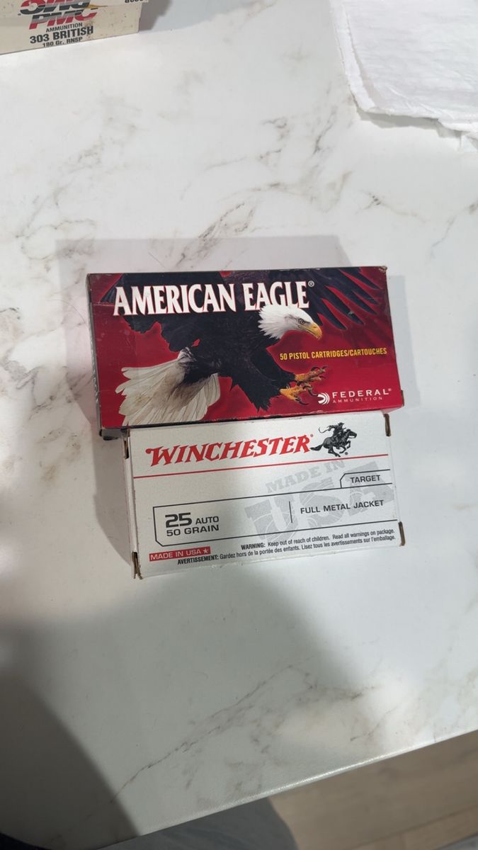 2 boxes of .25 Auto Price is per box