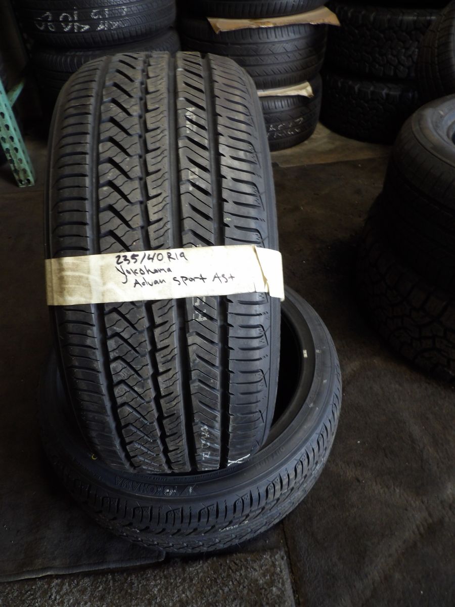 235/40R19 YOKOHAMA ADVAN SPORT AS+ PAIR OF TWO BRAND NEW TIRES