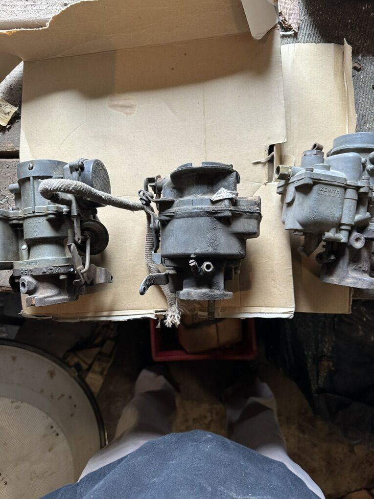 Three One Barrel Carbs-Carter, No Name, Zenith