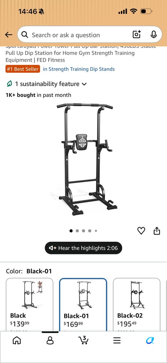 SPORTSROYALS Power Tower Pull Up Dip Station Home Gym Strength Training Equipment 450LBS Capacity