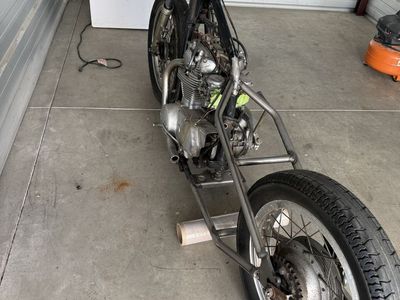 Vintage Yamaha XS650 Motorcycle Chopper Project Hardtail Frame