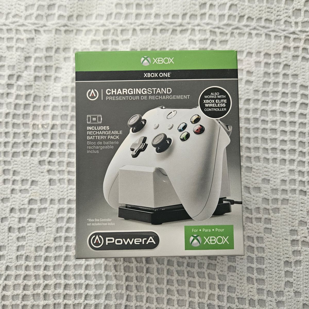 PowerA Charging Stand for Xbox One White with Rechargeable Battery Pack