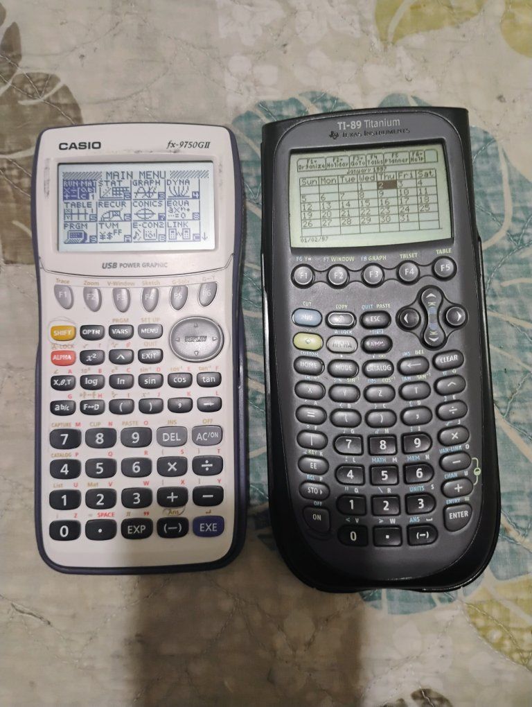 2 Graphing type Calculators