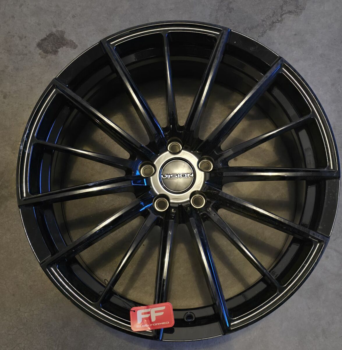 (1) Vision Wheels Axis 473 Black 19x8 New Rim