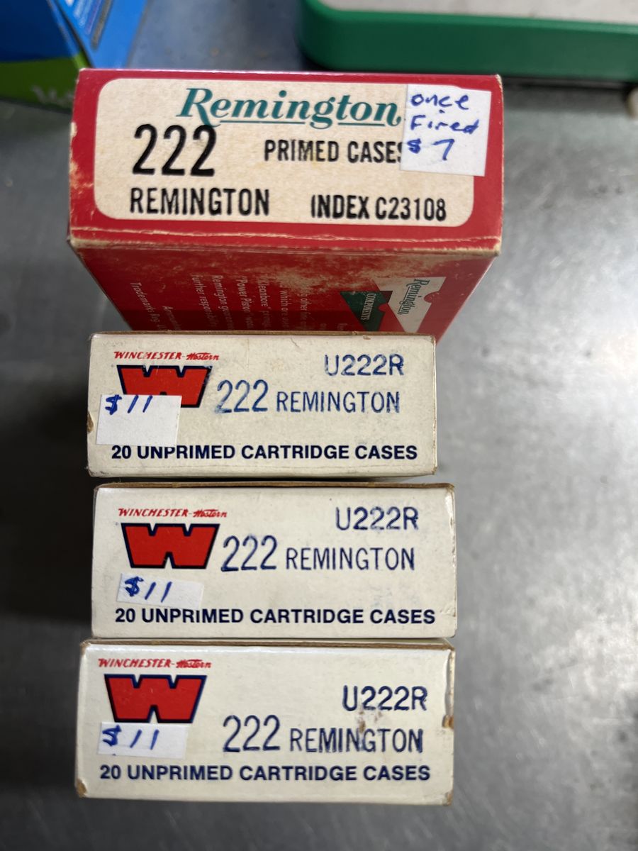222 Remington Ammo And Brass.