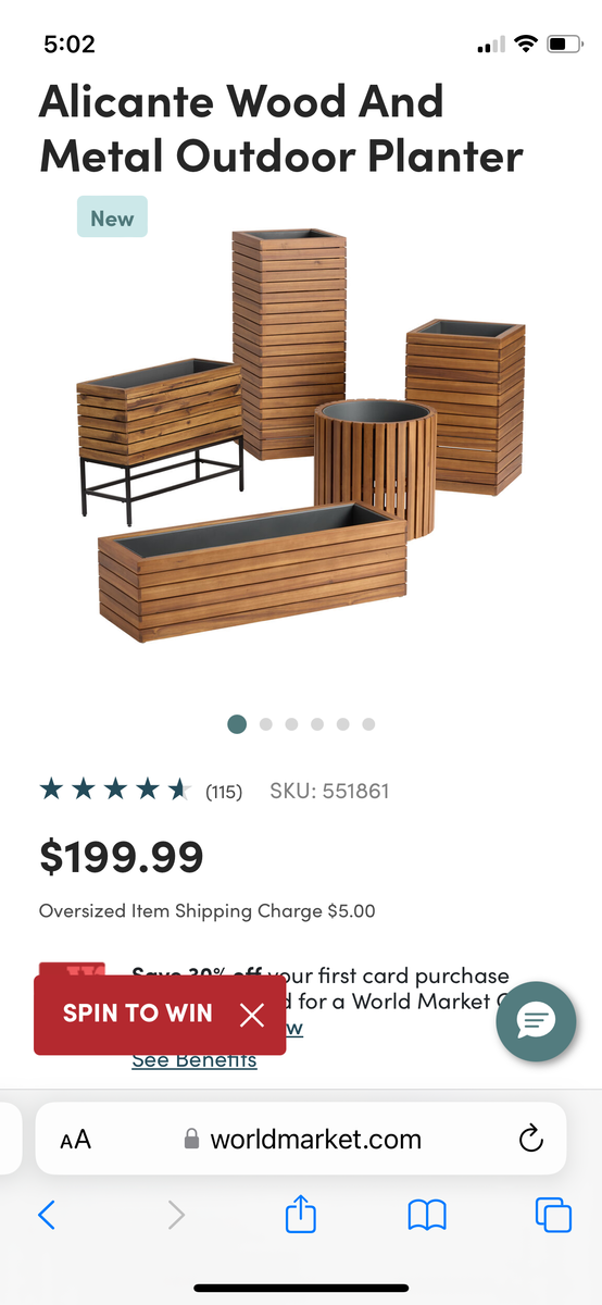 World Market tall planters