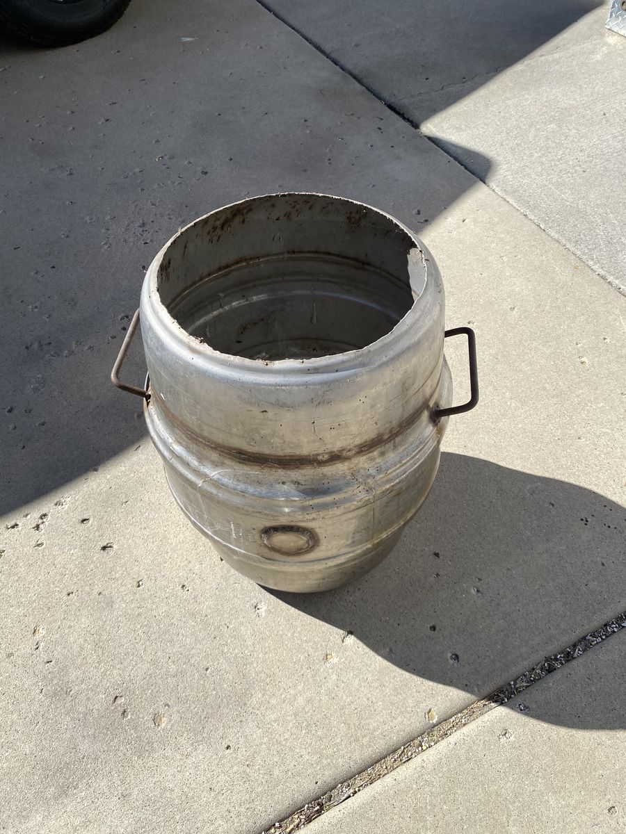 Keg Garbage Can