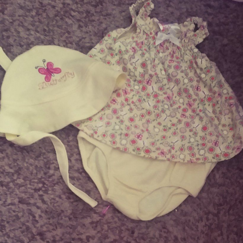 3 PIECE SUNSUIT. SUNNY YELLOW!  6-9 MOS.