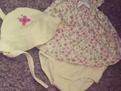 3 PIECE SUNSUIT. SUNNY YELLOW! 6-9 MOS.