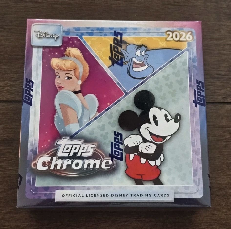 2026 Topps Chrome Disney mega  Box - Cinderella, Genie, Mickey