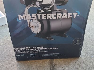 Mastercraft shallow well pump