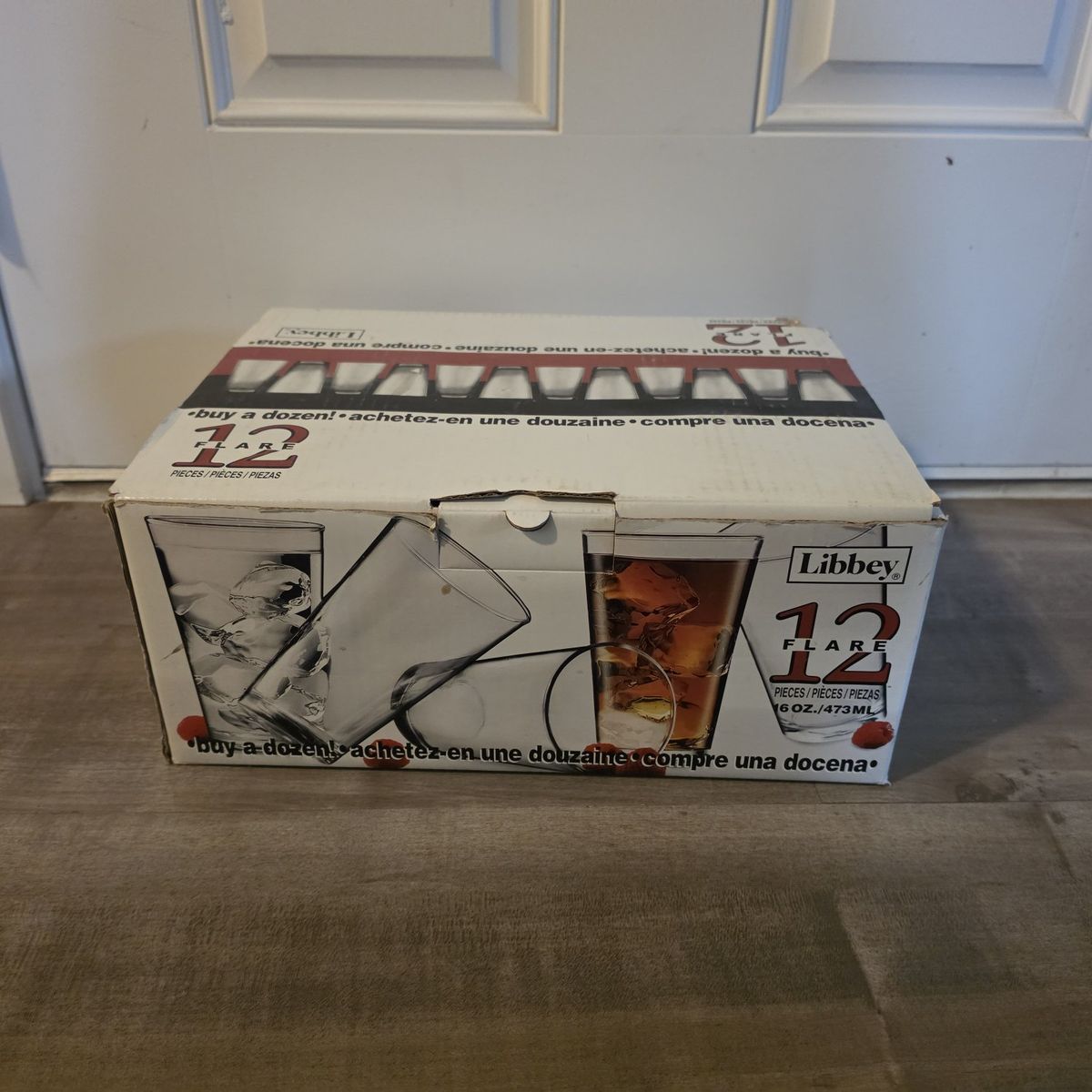 Libbey Flare 16-ounce drinking glass set of 12