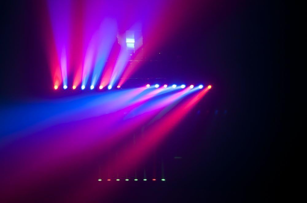 ADJ Sweeper Beam Quad LED, Colored LED Beams with Sound Activated Pulse and Strobe SWE199