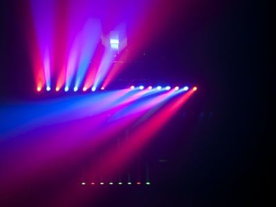 ADJ Sweeper Beam Quad LED, Colored LED Beams with Sound Activated Pulse and Strobe SWE199