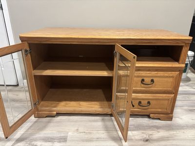 oak tv stand