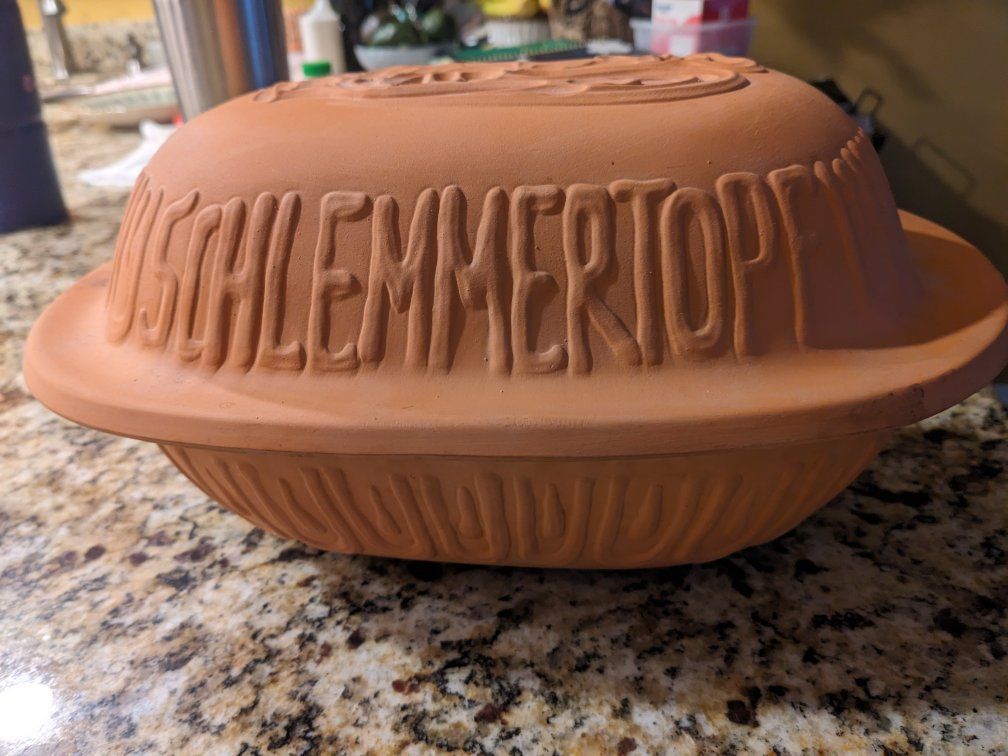 Vintage Glazed SchlemmerTopf clay cooking vessel