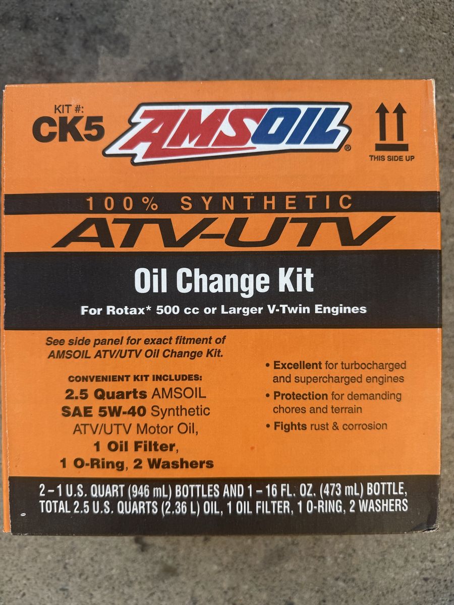 Amsoil UTV oil change kit