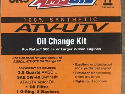 Amsoil UTV oil change kit