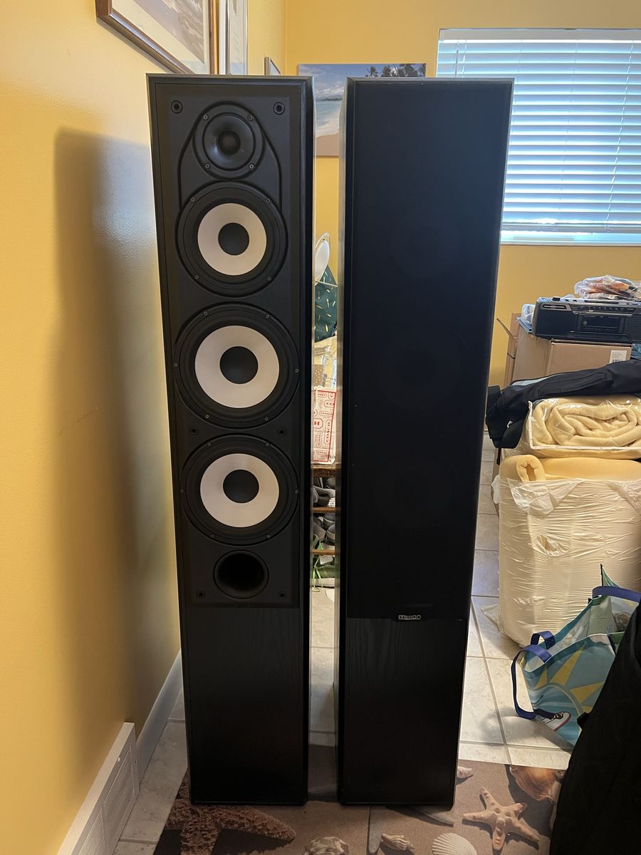 Mission 705 3-Way Reflex Loaded Floorstanding Speakers - 25-250W/Ch, 8Ω Impedance