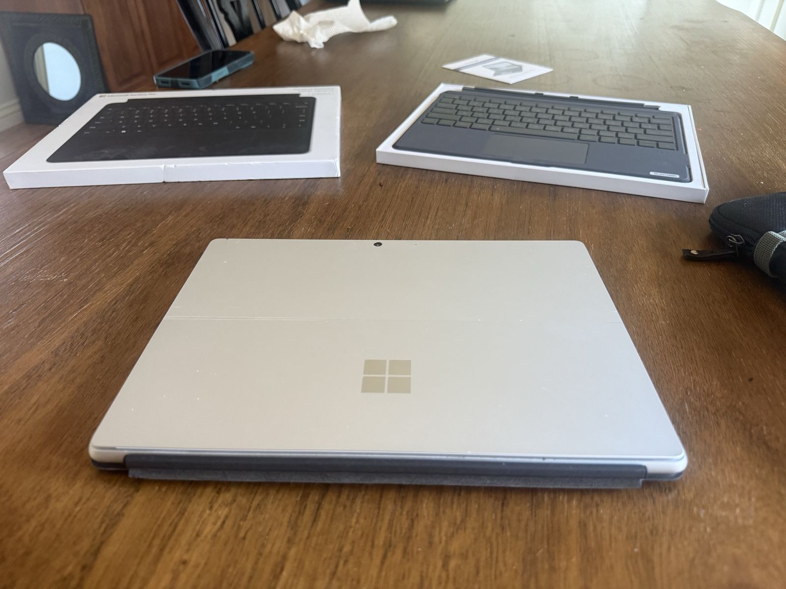 Microsoft Surface Pro Tablet with keyboard and accessories