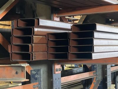 PRICED TO MOVE!! Steel Open Face Channel 8-3/16" x 2" x 14 GA x 25' – $63.75 each