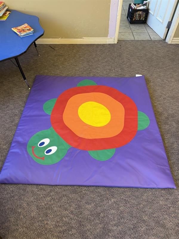 Colorful Turtle Play Mat - Soft & Durable Floor Mat for Kids Learning & Play