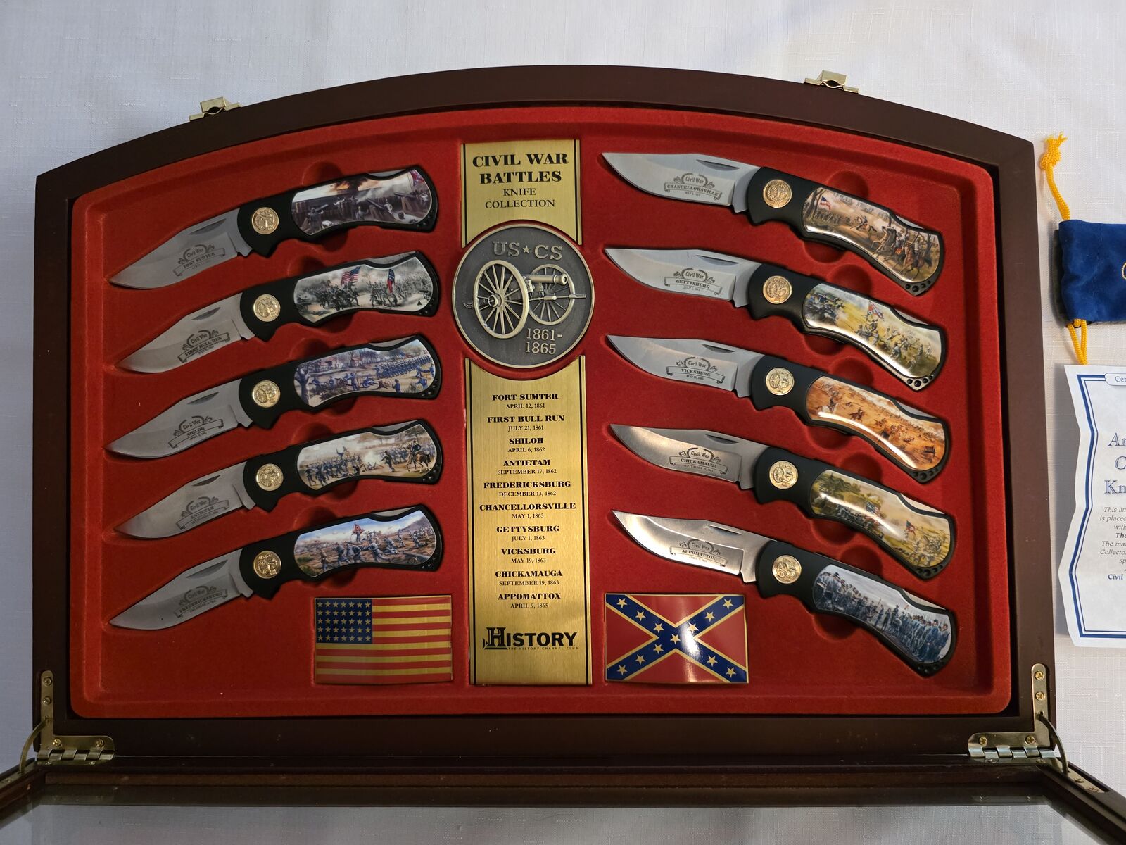 Civil War Commerative Knife Set