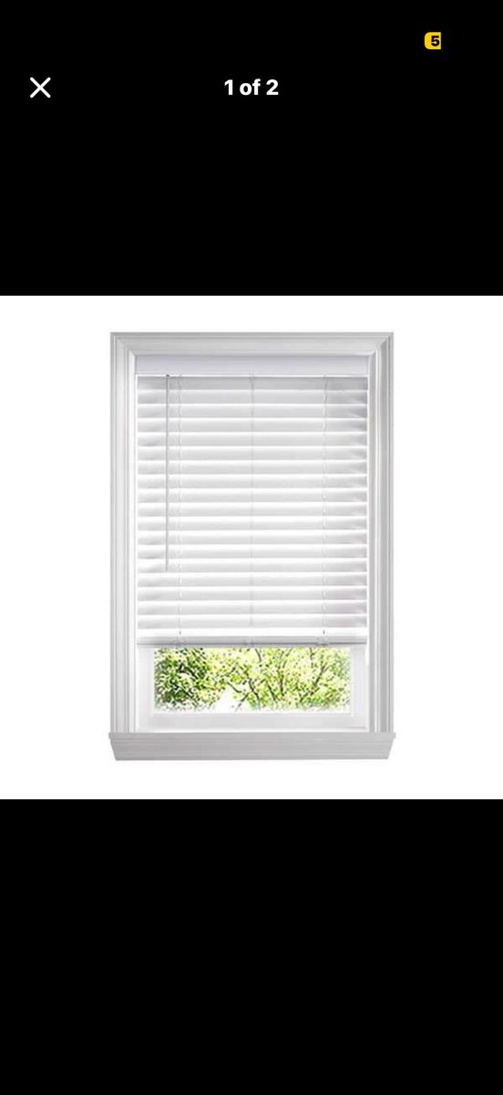 Cordless Faux Wood Blinds (48.5" x 72")