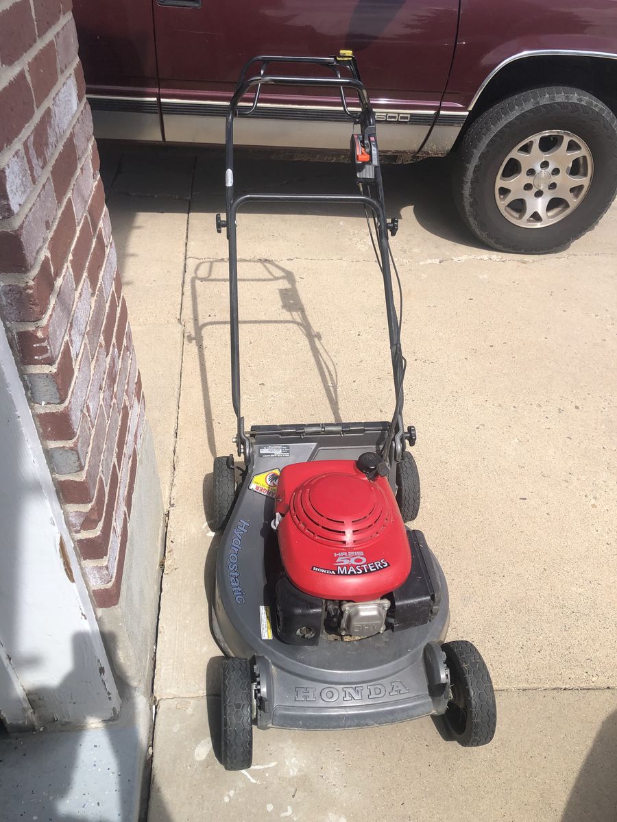 Honda HR215 5.0 Masters mower, $275
