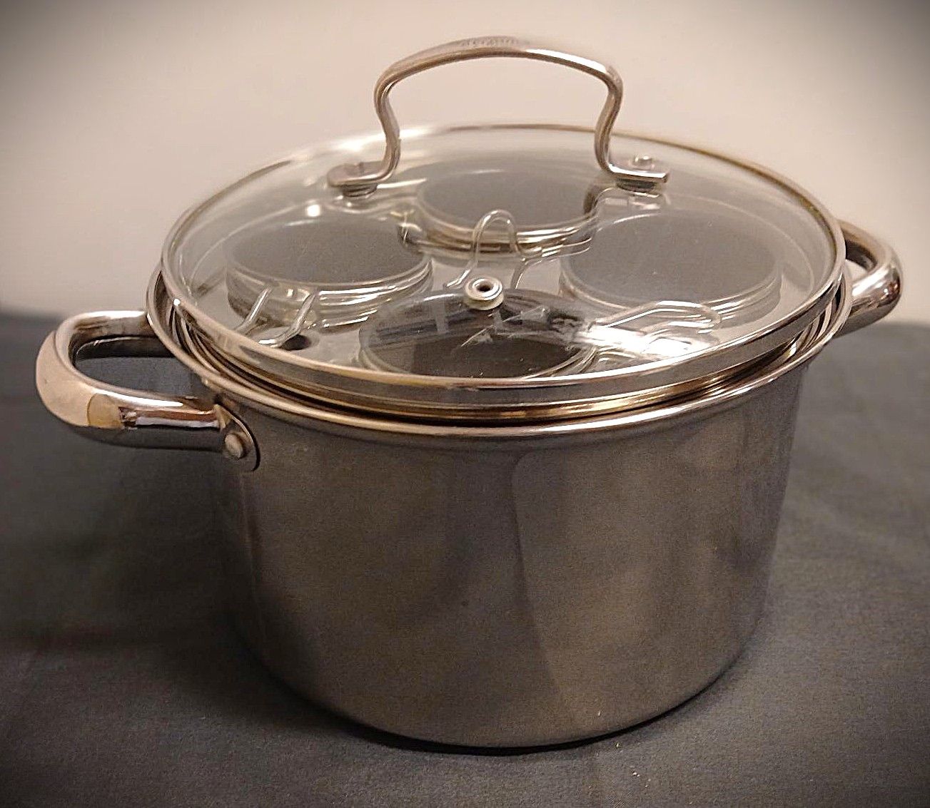 Tools of Trade 4 QT Stock Pot with Strainer Insert and 4-Cup Poacher Insert