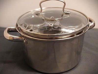 Tools of Trade 4 QT Stock Pot with Strainer Insert and 4-Cup Poacher Insert