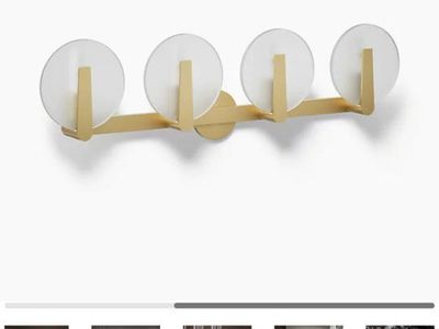 Kohler Hint 4-Light Sconce Brushed Modern Brass Frosted Glass