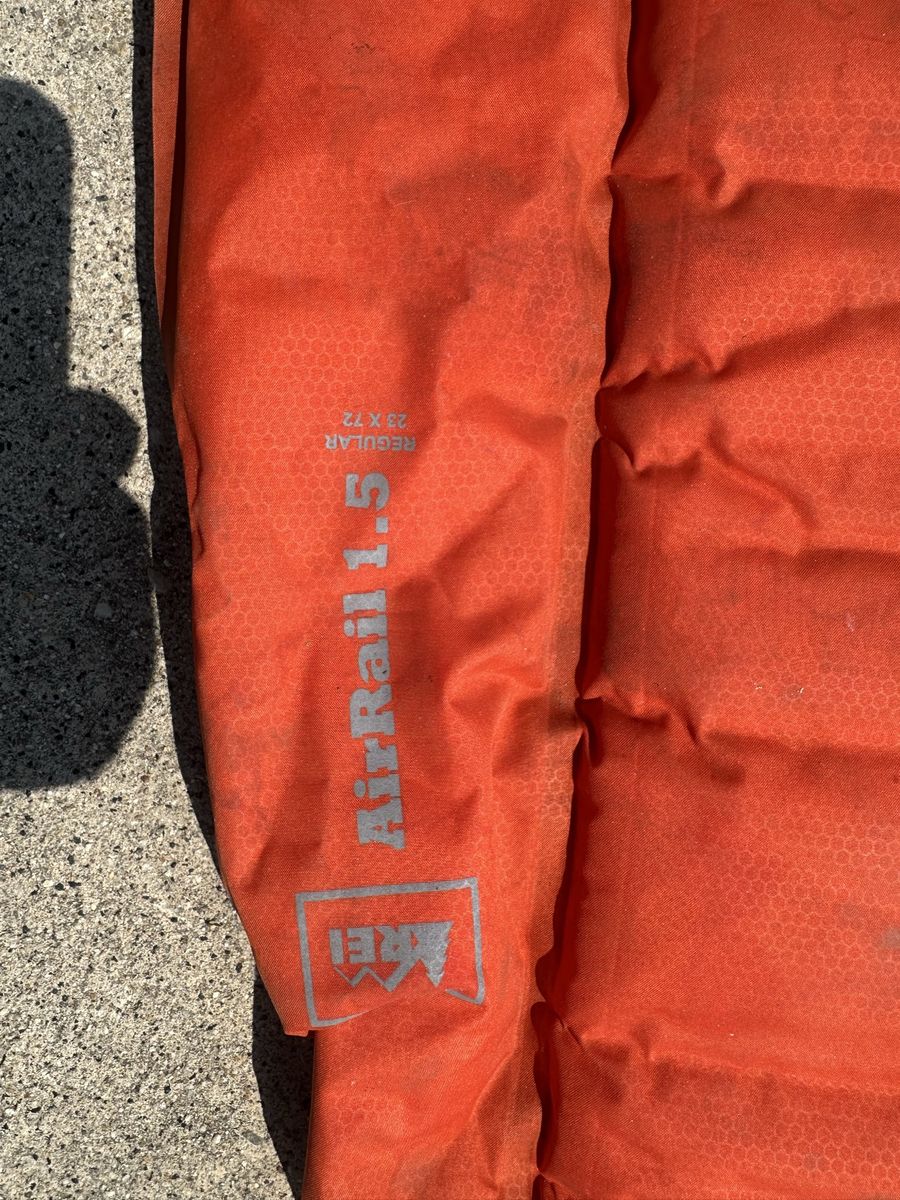 REI AirRail 1.5 Sleeping Pad Regular 23 x 72 Orange Camping Mat