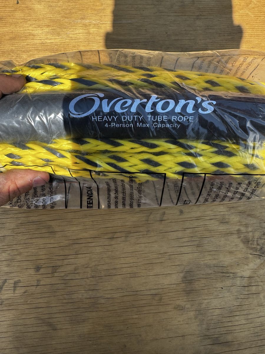 Overton's Heavy Duty 5/8" Poly E Tube Rope - 4-Person Max Capacity, Yellow/Black