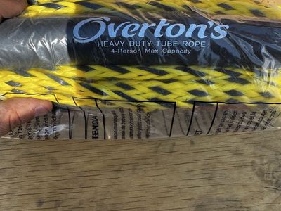 Overton's Heavy Duty 5/8" Poly E Tube Rope - 4-Person Max Capacity, Yellow/Black