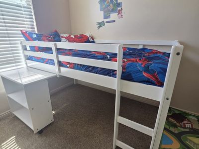 Twin Loft Bed with desk $100