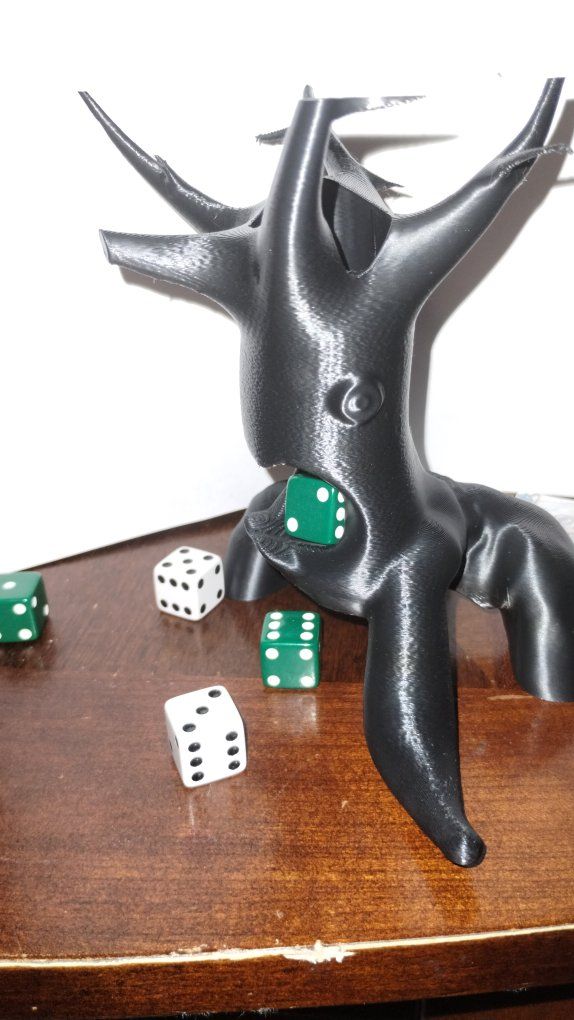 Unique 3D Printed Dice Tower - Black Tree Design for Tabletop RPGs & Board Games