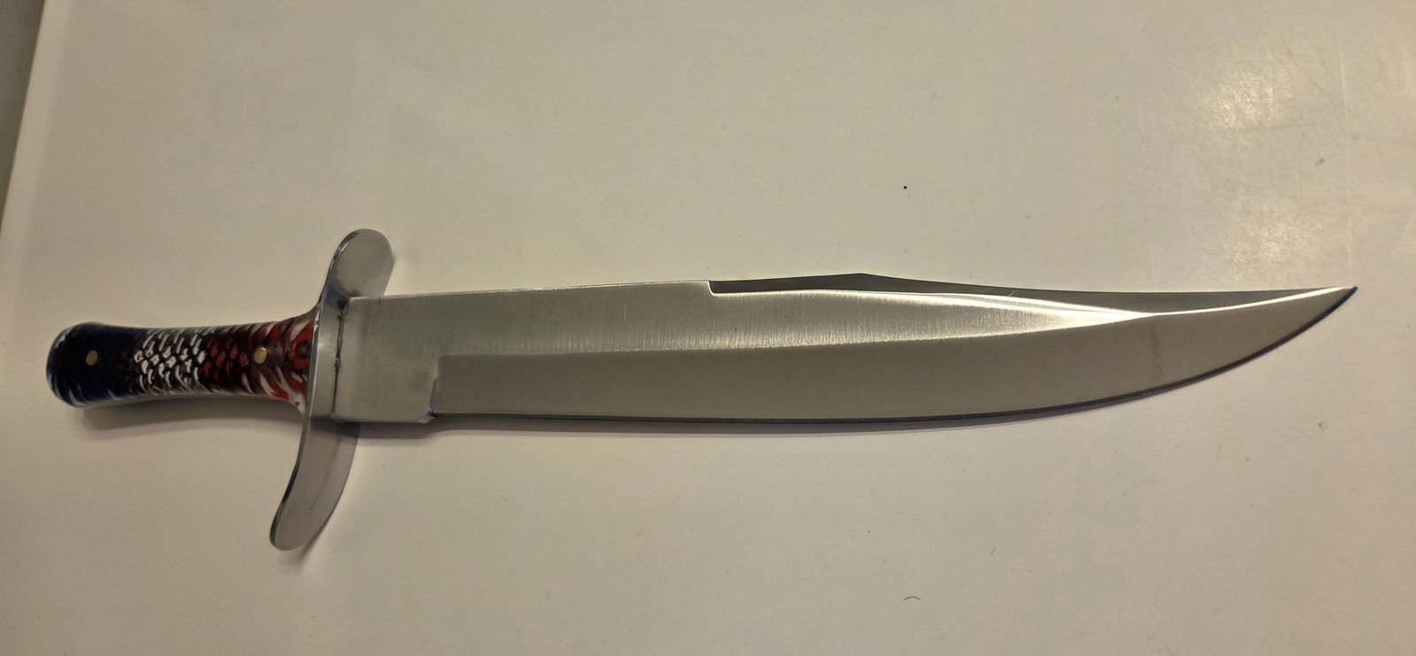 A Happy 250th Birthday America! Red, White, and Blue Bowie knife